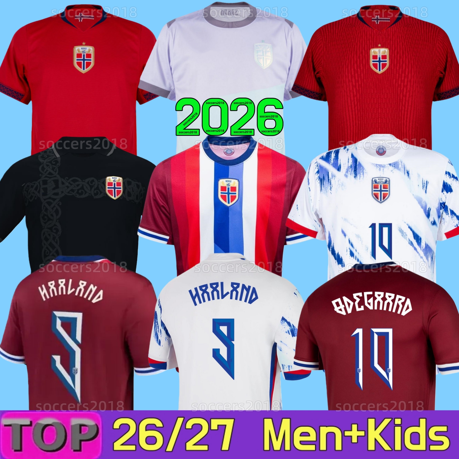 Norway 2026 World Cup Home Soccer Jerseys Haalands Odegaard STRAND sorloth BERG NUSA 25 26 27 National Team 2024 2027 Lifestyle Away Player football shirt men kids kit