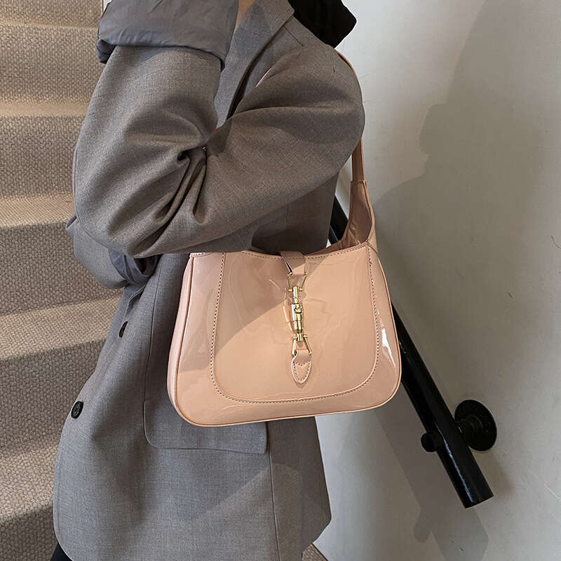 "Mini Knit Faux Suede Women's Shoulder Bag - Minimalist Outdoor Casual Purse with Zipper & Hasp Closure"