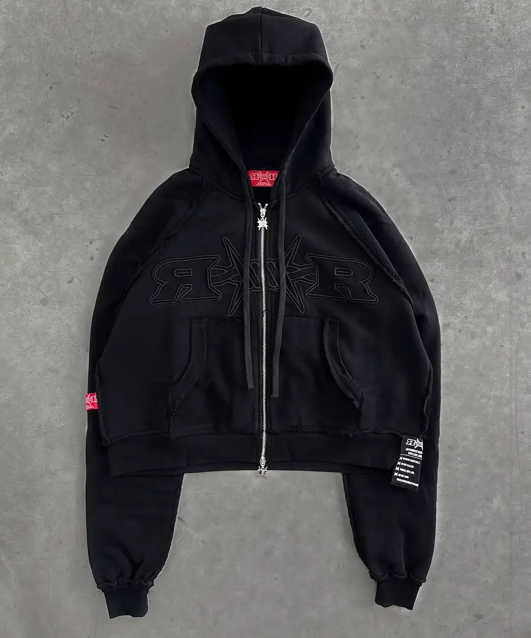Y2k mens clothing zipper hooded casual sports pants two-piece set letter embroidery hip-hop Harajuku mens street clothing 250428