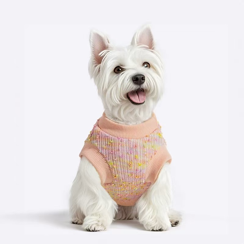 T00102Dog Clothes Spring and Autumn West Highland Bichon Teddy Schnauzer Maltese Small Dog Pet Thin Sweater