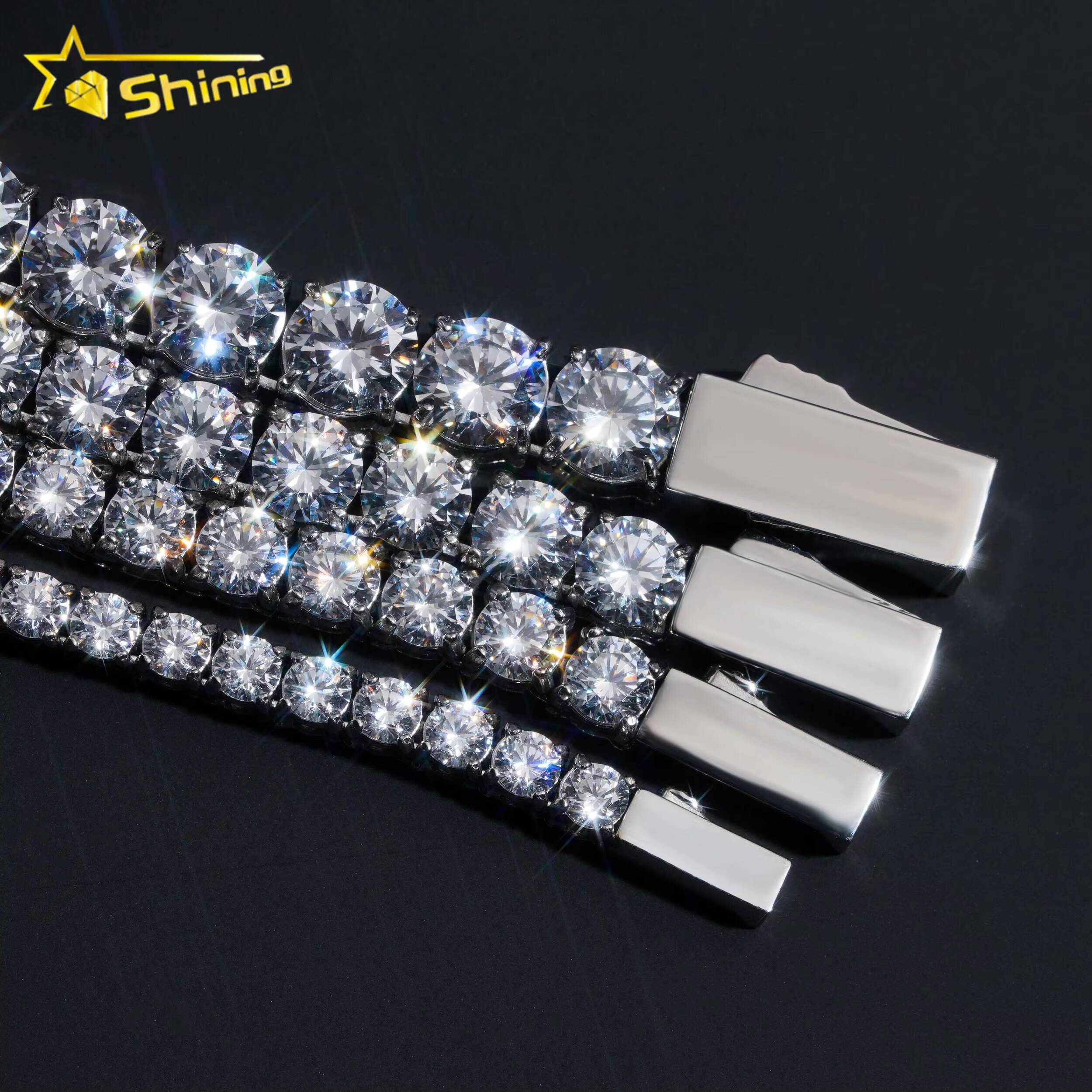 Factory Lowest Prices 3mm 4mm 5mm 6mm Wholesale 316L Stainless Steel Hip Hop Necklace 5A CZ Tennis Chains