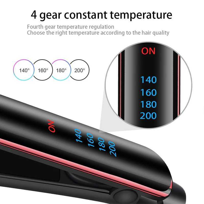 Hair Iron Flat 2-in-1 ceramic coating Hair straightener comb hair Curler beauty care Iron healthy beauty irons flat ironT251129