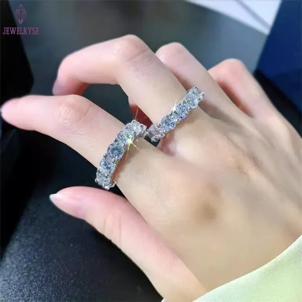 Choucong Brand Designer Gorgeous Sparkling Luxury Jewelry Wedding Rings Real 100% 925 Sterling Silver Round Cut White Moissanite Diamond Women Engagem