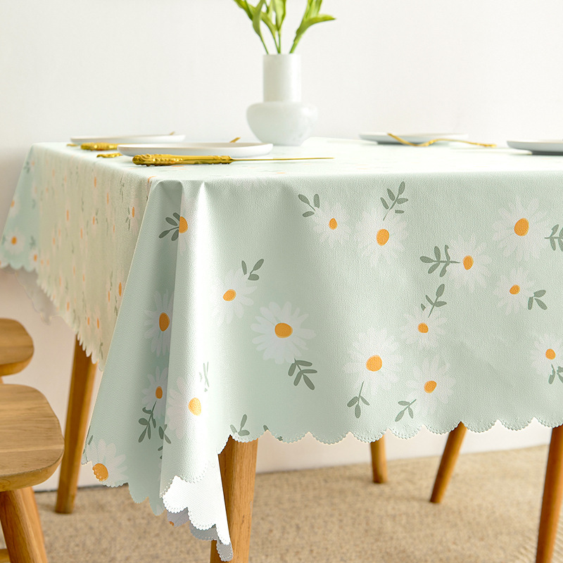 A859 small fresh pastoral pvc tablecloth waterproof and oil-proof washable ins net red desk dining table tablecloth coffee table mat rectangular