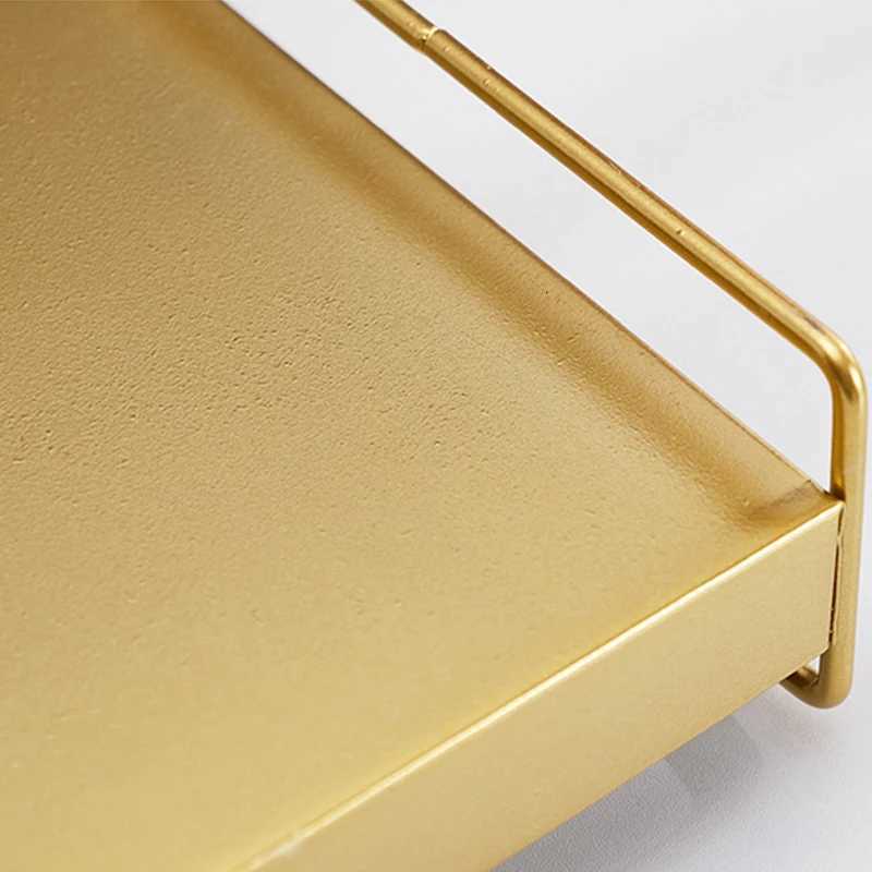 1PC Nordic Metal Tray Dried Fruit Plate Snack Fruit Dish Rectangular Snack Tray Storage Plate With Lid Dessert Tray Y251129