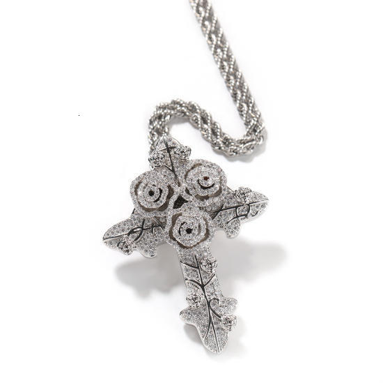 Hip Hop Jewelry Iced Out Cross For Cuban Link Chain Sier Moissanite Dia Charm Pendant Ddmymaster