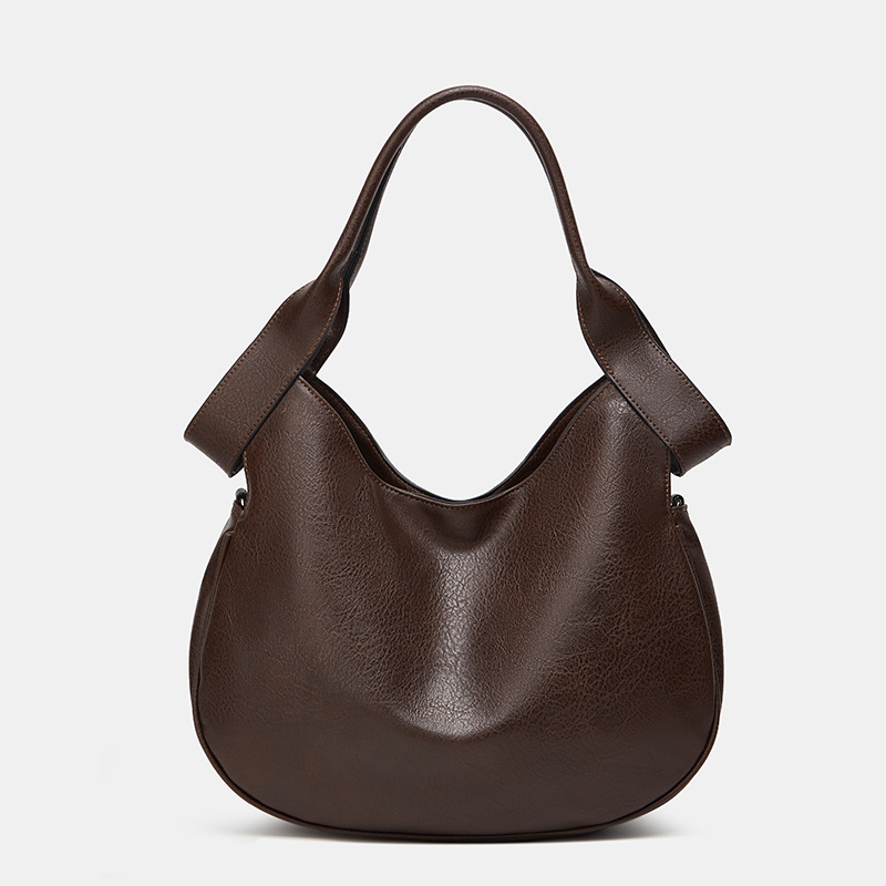Tote bag, new shoulder large-capacity commuter bucket bag, niche lazy style underarm bag, fashion trend oblique span bag