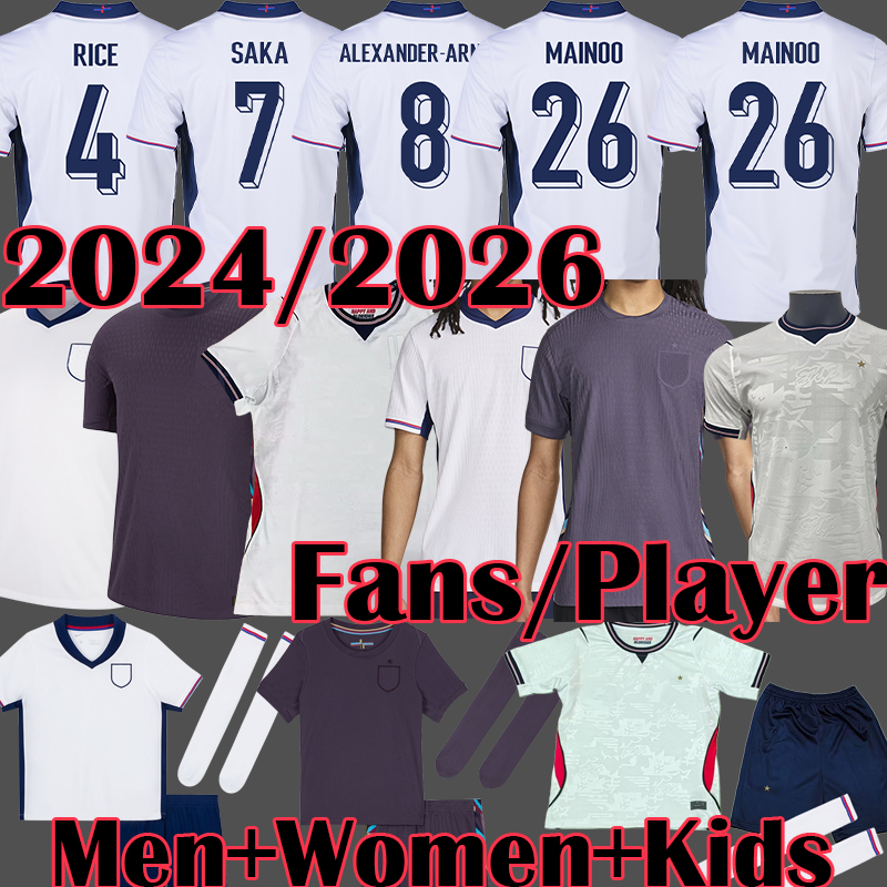 2026 SAKA FODEN ENGLAND Soccer Jerseys BELLINGHAM RICE 26 27 KANE PALMER National ENGLANDS Kits Football Kit GORDON Women shirts White EZE Men Kids kits 3XL 4XL