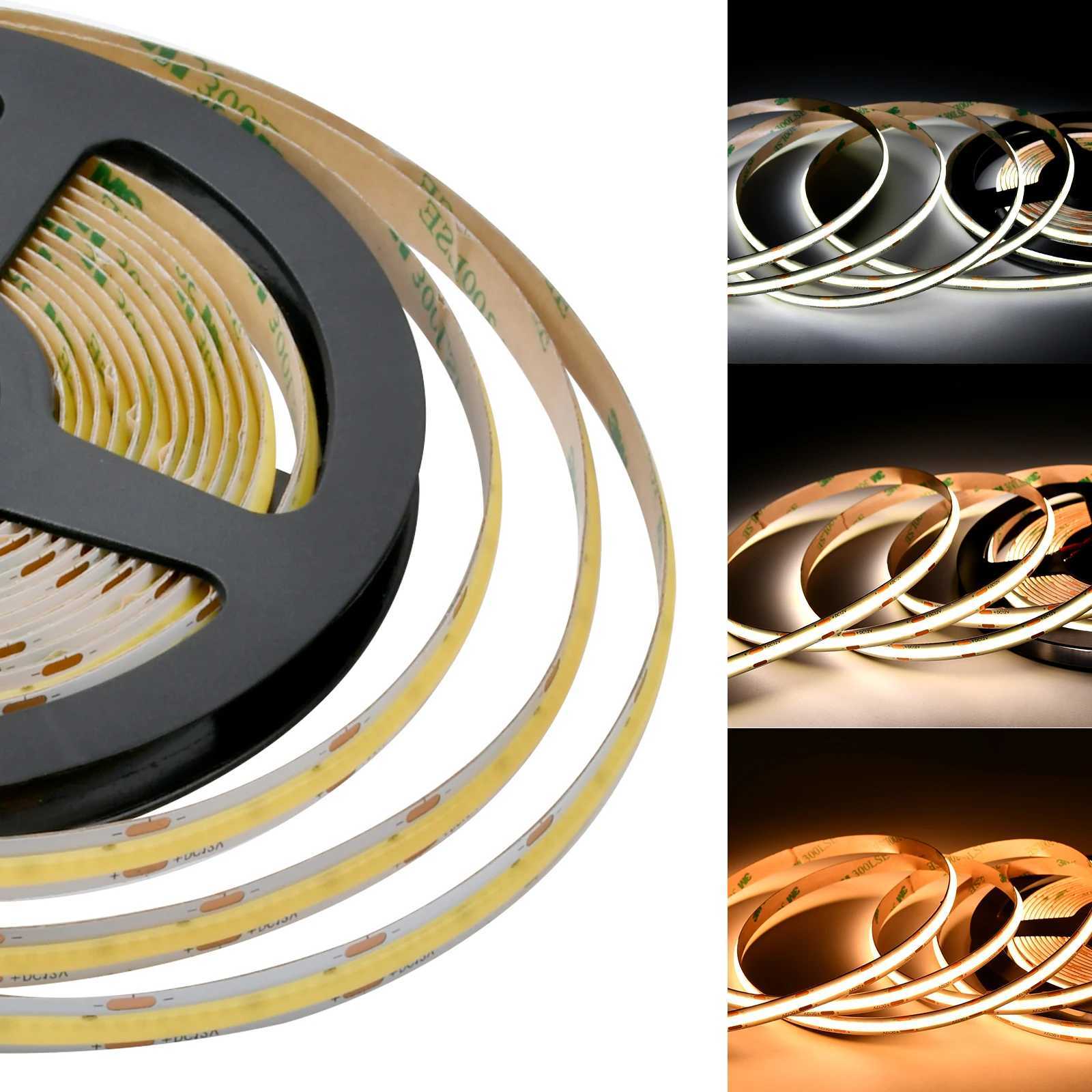 5mm 8mm COB LED Tape Lights 480LEDs High Density Flexible FOB LED Strip Light Bar Ribbon RA90 Linear Warm White DC12V 24V M251129
