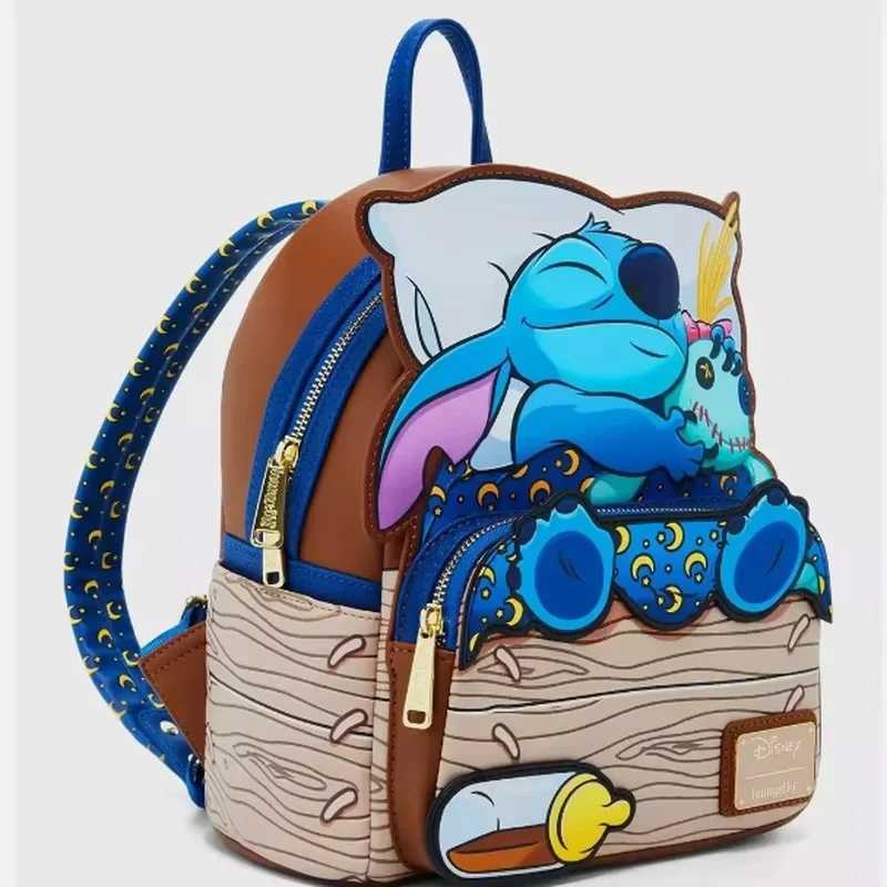 Disney Loungefly Disney Lilo/Stitch Mini ChildrenS Backpack Elementary School Backpack Girl Cute Shoulder Bag Outdoor Leisure Bag GiftXJ250429