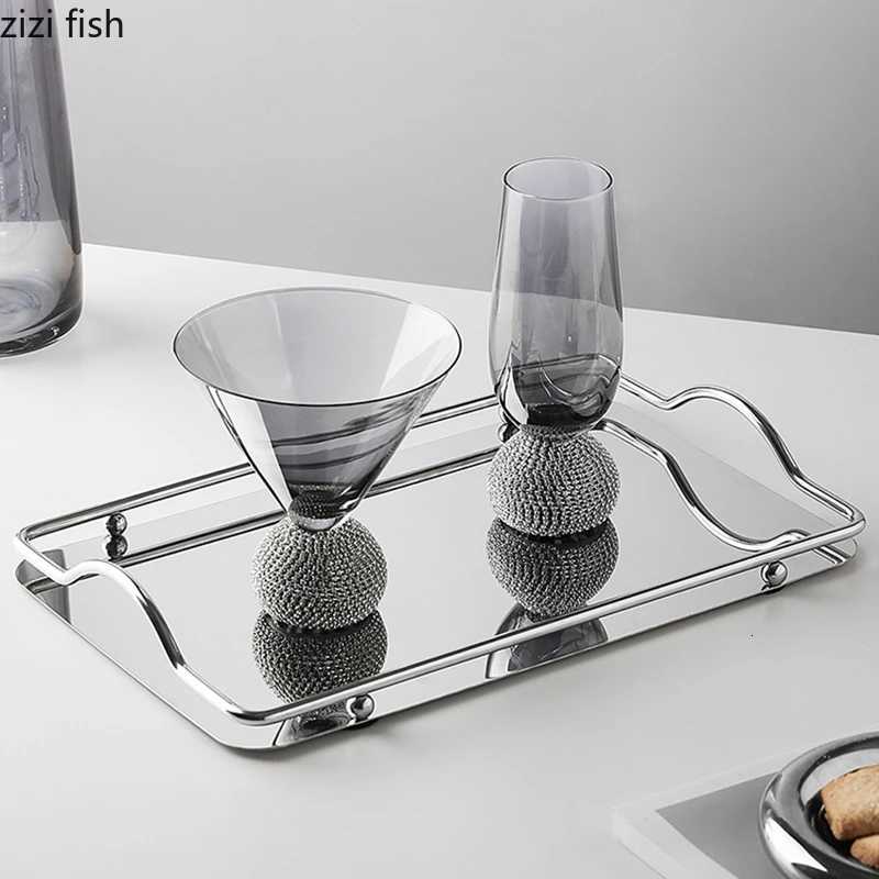 Modern Metal Fruit Tray Decorative Simple Perfume Organizer Plate Elegant Home Serving Dishes Bathroom Trays Storage Ornaments Y251129