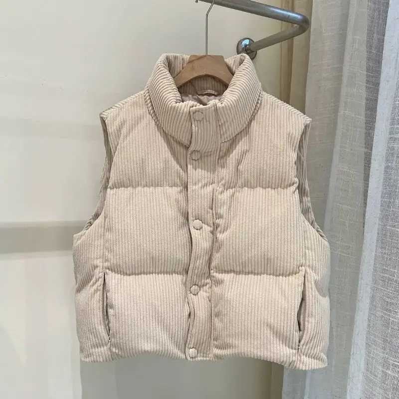 Autumn Winter New Arrival Bread Coat Outerwear Casual Comfortable Korean Style Womens Thickened Loose Short Sleeveless VestT251129