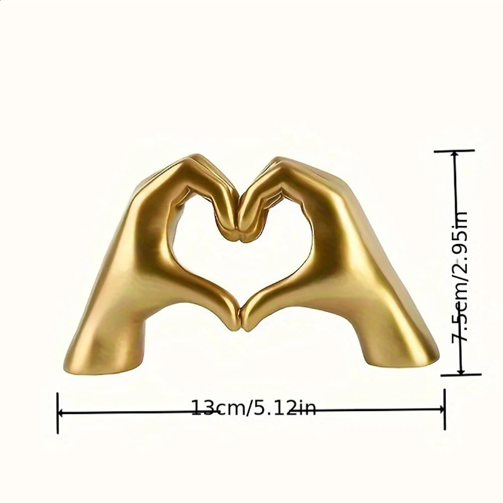 Resin Love Gesture Statues Sculptures Desktop Ornament Sculptures Figurines Nordic Light Art Crafts Office Home Decor 250422