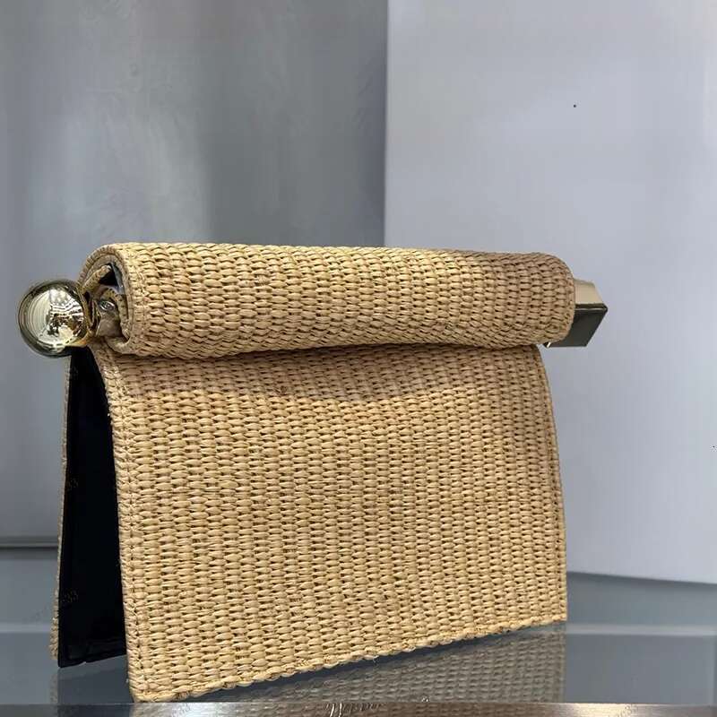 Beach Straw Weaving Designer Ladies Large Capacity Clutch Women's Simple Sculpture Fashion Shoulder Crossbody Soft Bag-250429