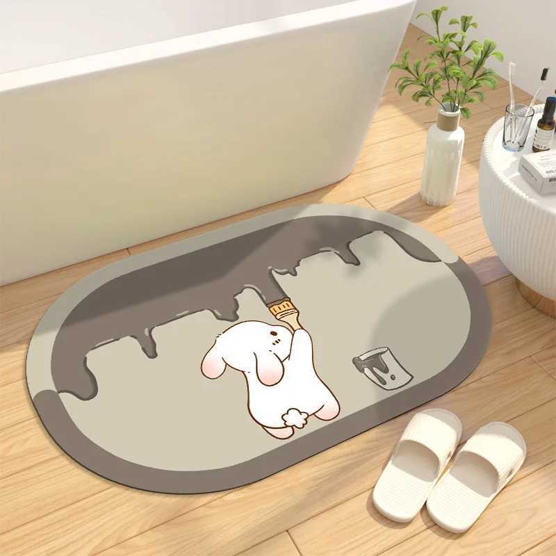Cartoon cute diat d floor mat bathro toilet door water absorption non-slip foot mat entry door mat H251129
