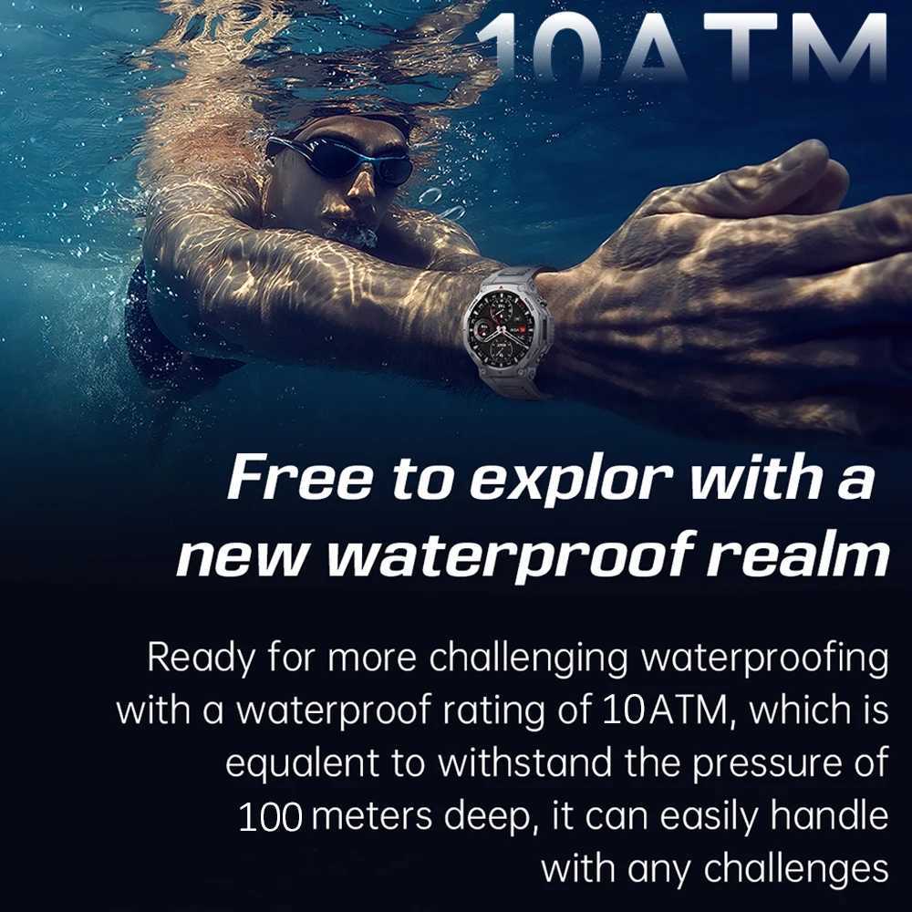 New For T-Rex 3 Gps Smart Watch 10ATM Waterproof 525mAh Battery Call Flashlight Military Sports Smartwatch Men M251129 - view 6