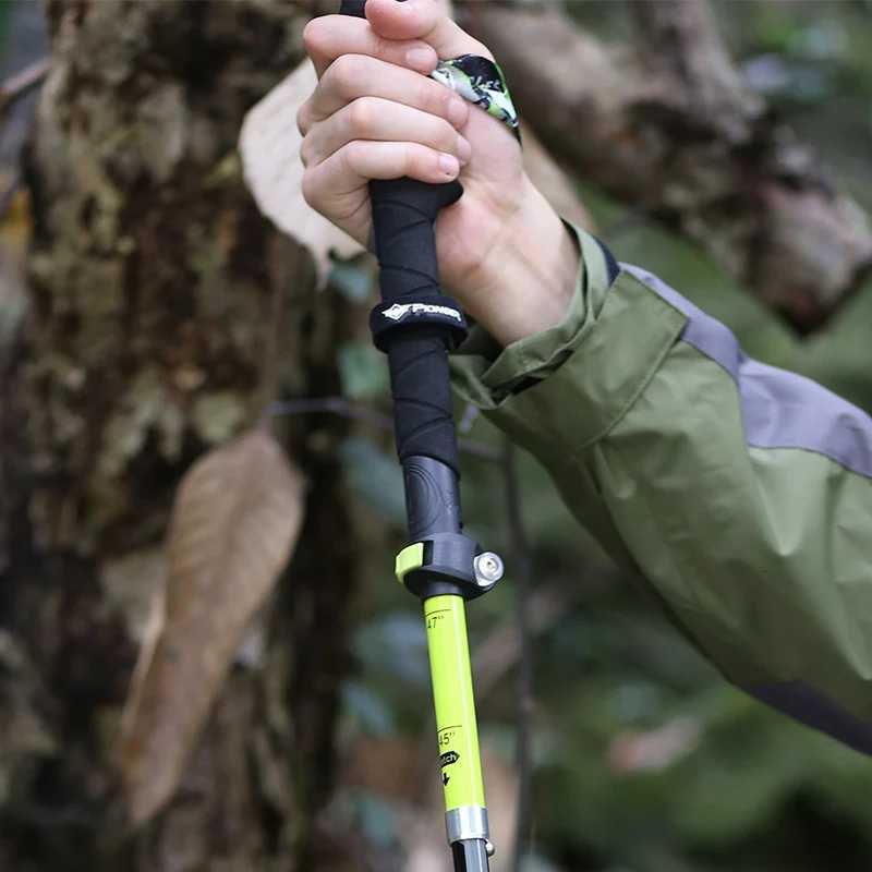 Pioneer Carbon Fiber Walking Sticks Folding Trekking Poles Ultralight Alpenstocks For Outdoor Camping Hiking Trail Running X251128