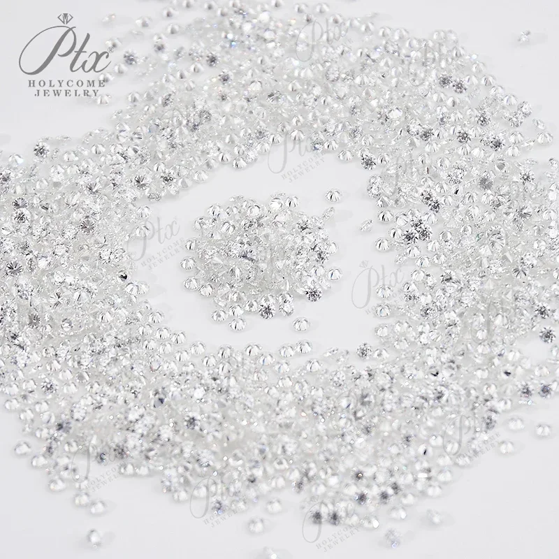 Melee 0.9-2.8mm D Color White Moissanite Lab Grown Moissanita Diamond GRA Certificate Full Sizes Loose Small Stone Wholesale Jewelry Beads Gemstone