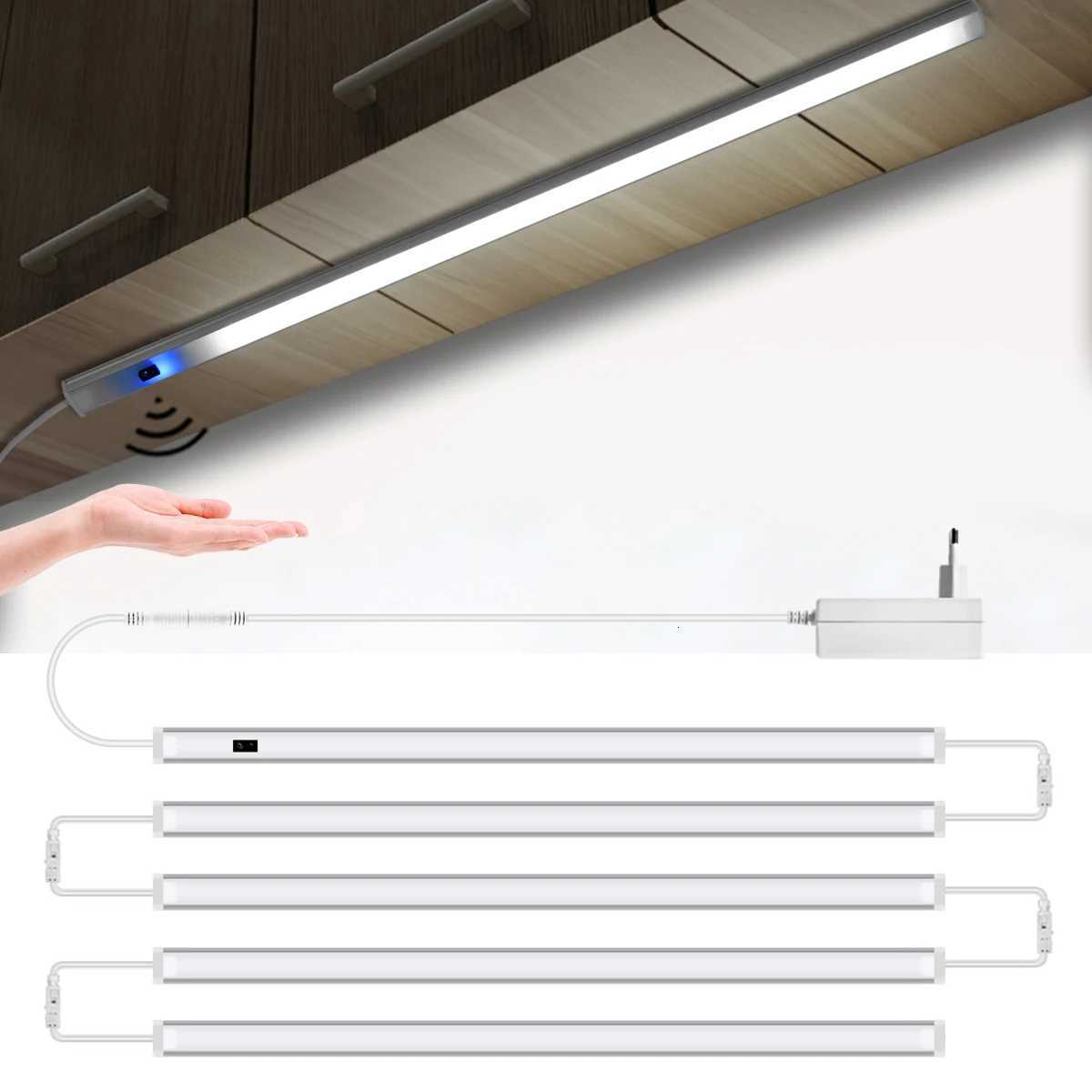 USB Kitchen LED Lights Under Cabinet Unit Lamp Non-Contact Hand Wave Sensor Switch For Cupboard Shelves Workbench Closet Desk M251129