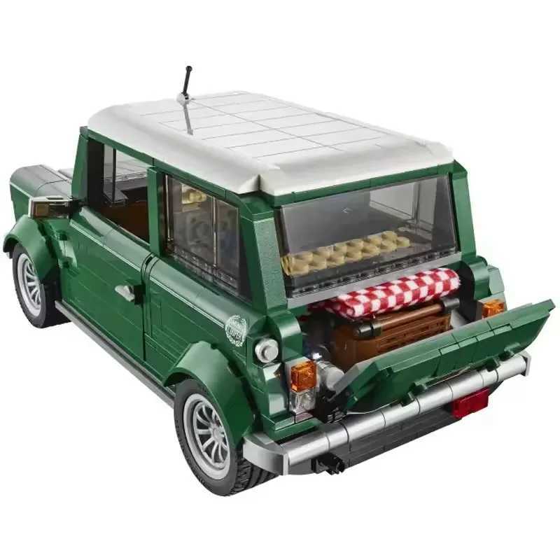 MOC MINI Classic Green CAR Model Building Blocks Bricks Automobile Vehicle Birthday Christmas Toys Gift Compatible 10242 J251129