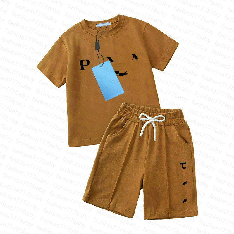 New style Kids Designer T-Shirt Pants Set Breathable comfortable Children 2 Piece Outdoor sports Cotton Clothing baby Boys girl Fashion Apparel