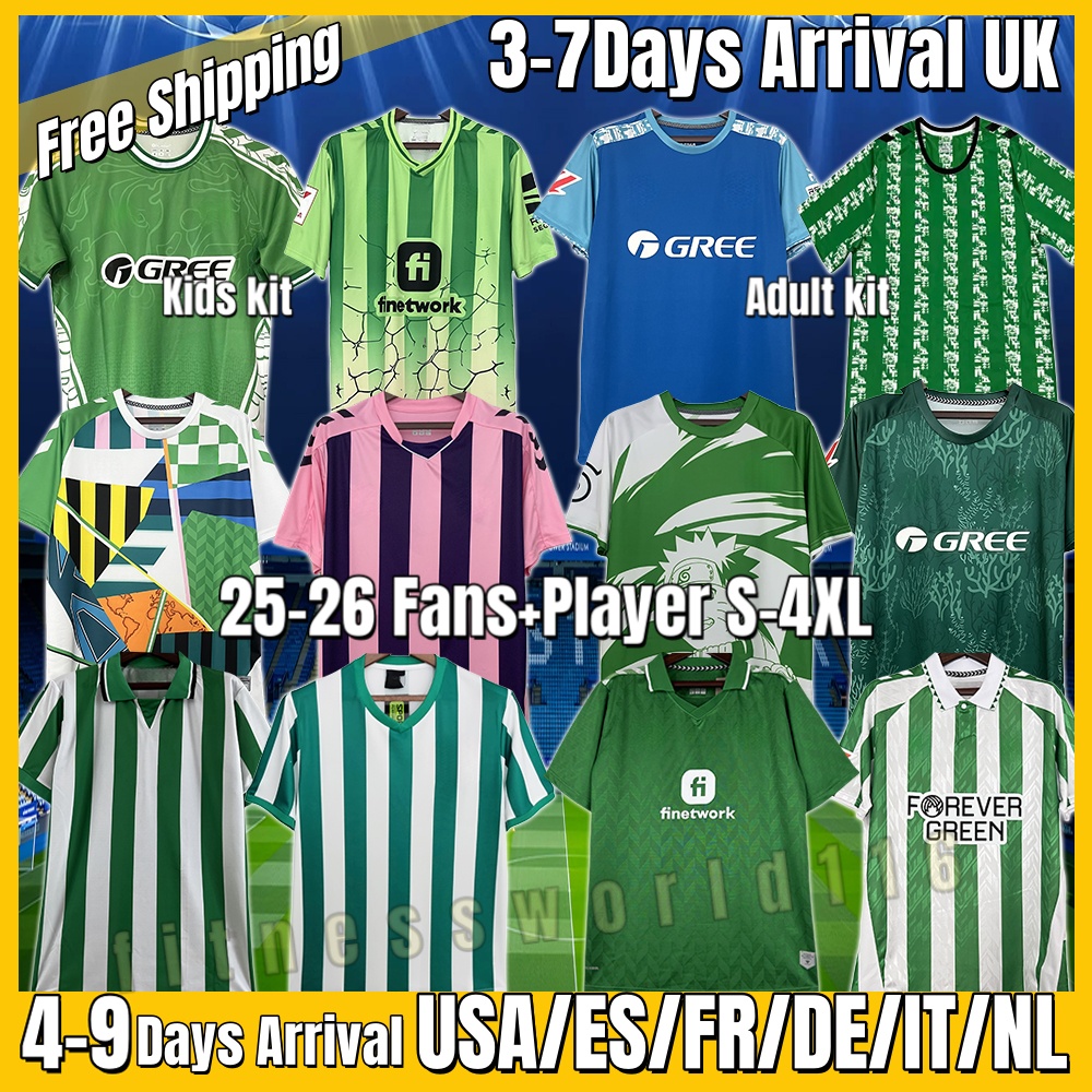 betis 2025 26 real betis betis kid football shirt vitor roque antony La Liga spanish style flat ISCO EZ Abde Kids Kit Sets 24 25 Player Fans S-4XL