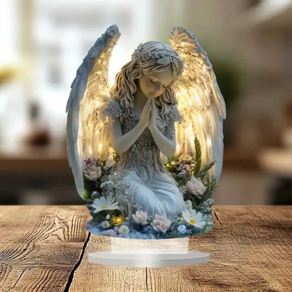 Radiant Praying Angel Statue - A Calming And Warm Desktop Decoration The Perfect Gift For Your He Off Or Cafe Decor H251129