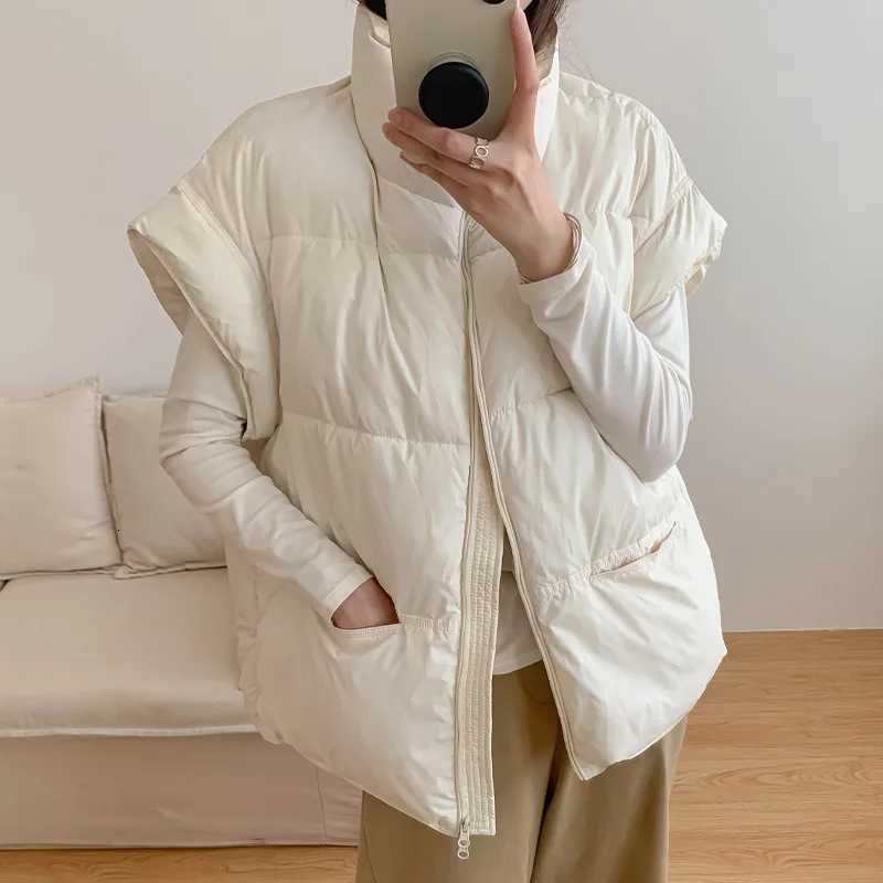 Lightweight Sleeveless Zip Up Padded Vest Padded Jackets Winter Bodywarmer Women Puffer Vest Fall Casual Stand Collar OuterwearT251129