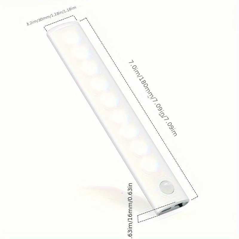 5-Piece LED with Charging Station Under Cabinet Motion Sensor Lights USB-C Rechargeable White Light/Warm Light M251129