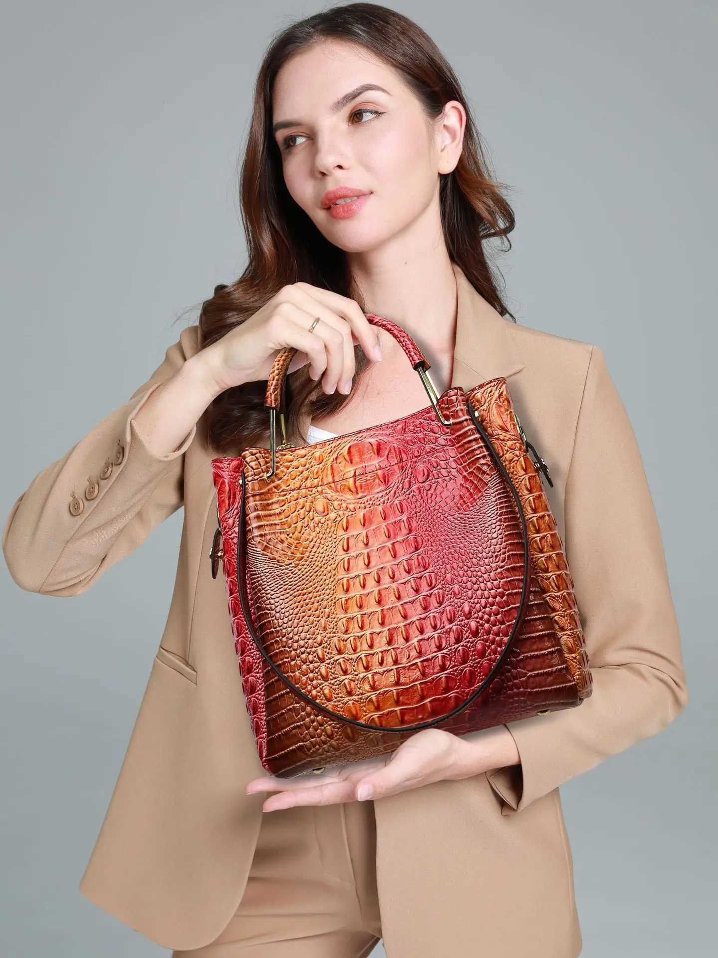 Fashion Crocodile pattern Luxury Shoulder Bags New in chain Leather Handbag Trendy Popular Wild Versatile Crossbody Bags Women K251128