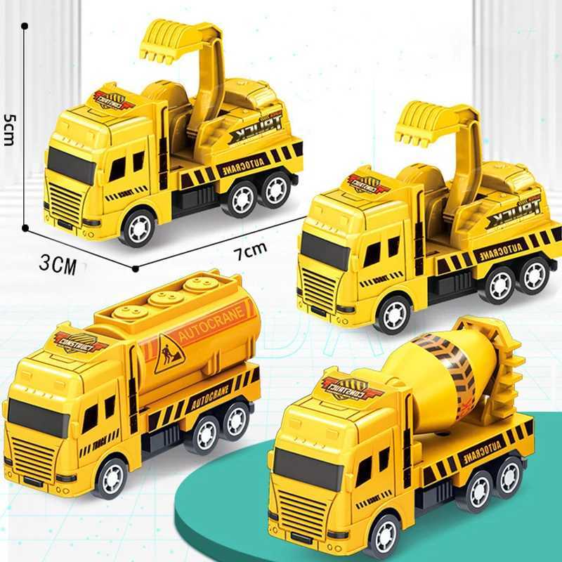 1pc Kids Toys Car Inertia Sanitation Truck Models Pull Back Military Engineering Vehicle Fire Engine Boys Toys For Children Gift J251129