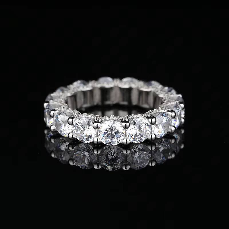 S925 Elegant and Unique Moissanite Middle Finger Engagement Ring Female Network Red Fashion Europe and America