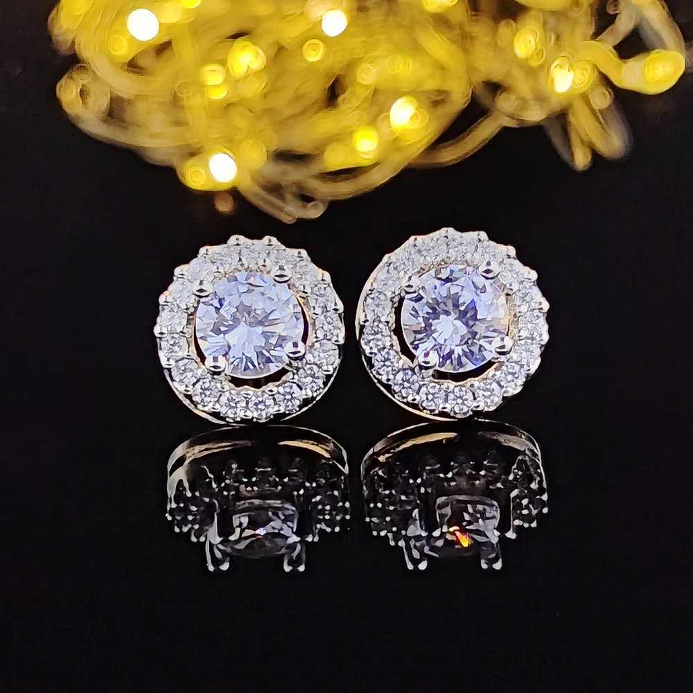 Silver Color Korean Zircon Circle Stud Earrings Brincos for Women Boucle Doreille Femme Bijoux Gift Jewelry E232T251129