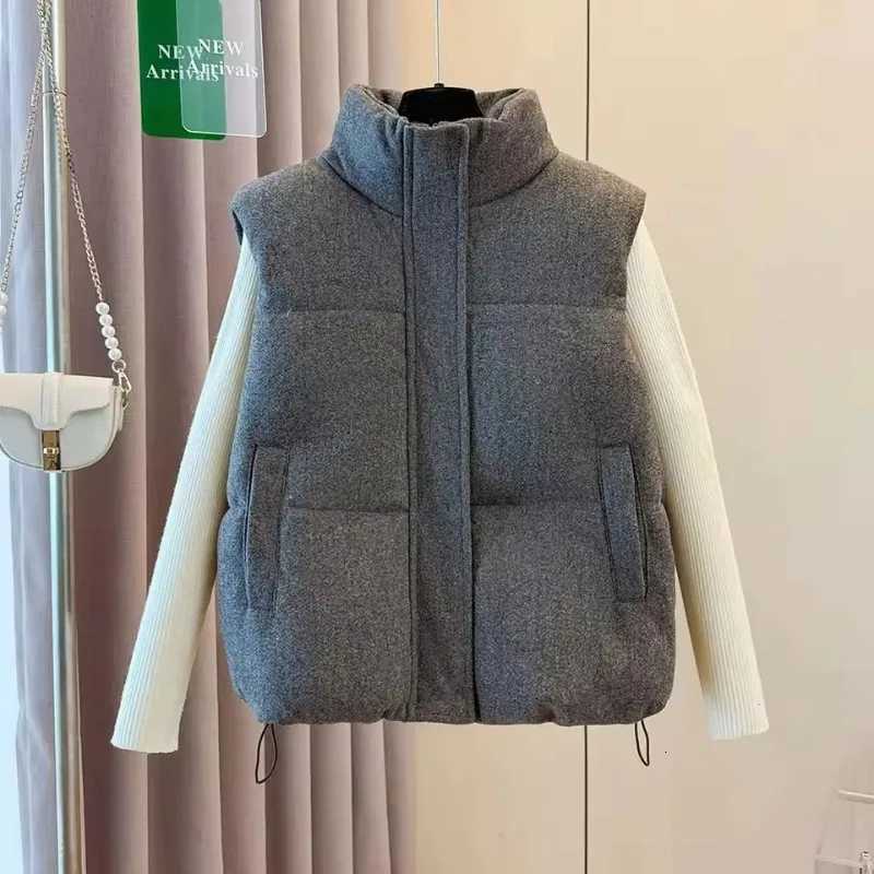 New in Autumn Winter Korea Chic Streetwear Personalized Vest Short Parkas Casual Elegant Coat Advanced High Street Women JacketT251129