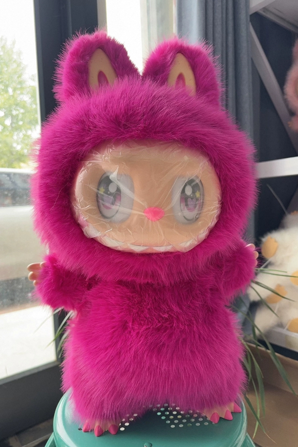 58cm The Monsters Lovely 58cm ZIMOMO Labubu Angel in Clouds I Found U Cute Vinyl Face Doll Big Plush Toy