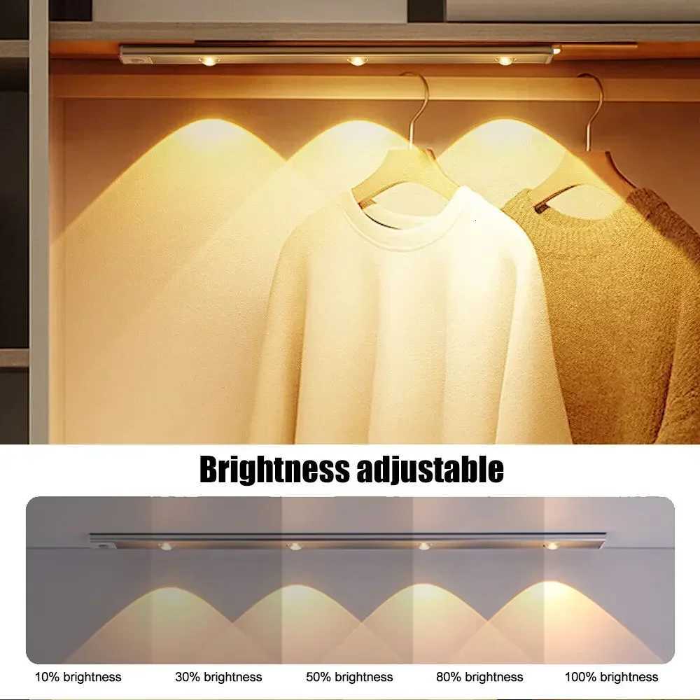 LED Cabinet Night Light Motion Sensor Wireless Ultra Thin Under Cabinet Lamp For Kitchen Bedroom Wardrobe Indoor Lighting M251129