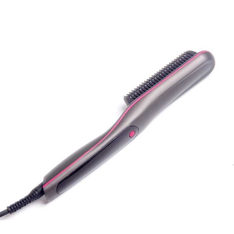 Mens Multifunctional Hair Straightening Brush Beard Styler Ceramic Hot Comb Brush for Beard Grooming And Hair Styling ToolT251129