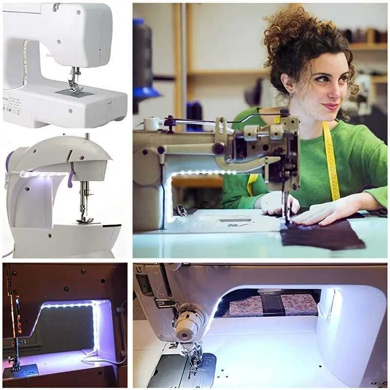 1M/2M/3M LED Sewing Machine Light Strip Waterproof SMD 2835 White USB 5V Powered With Touch Switch Lighting Strips For Cabinet M251129
