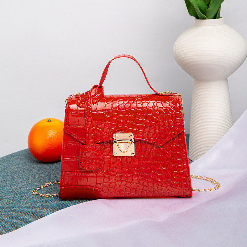 Trendy Petite Leatherette Crossbody by Korea: Aesthetic Vintage-Look Squared Pouch Design bags