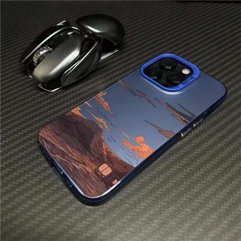 Anime Sunset is suitable for iPhone 16 phone case, Apple 15 Promax, new 14 Plus/13 anti drop 12