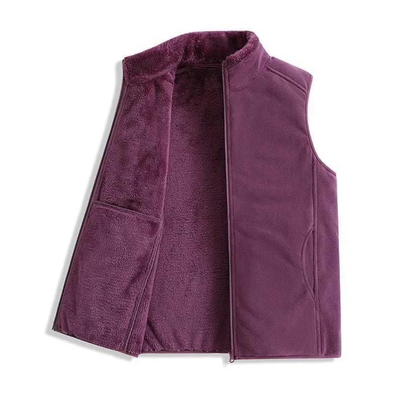 New women Autumn Winter Fashion Versatile Casual Stand Up Collar Polar Fleece Vest Thickened Warm Outdoor Sports Sleeveless CoatT251129
