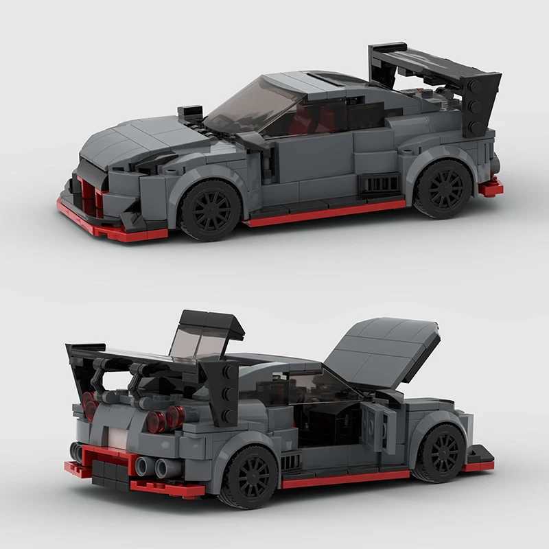 MOC F1 City Speed Sports Racing Car Building Blocks Brick R34 RX-7 Vehicle Supercar Fast Furious MK4 Supra Kids Toys J251129