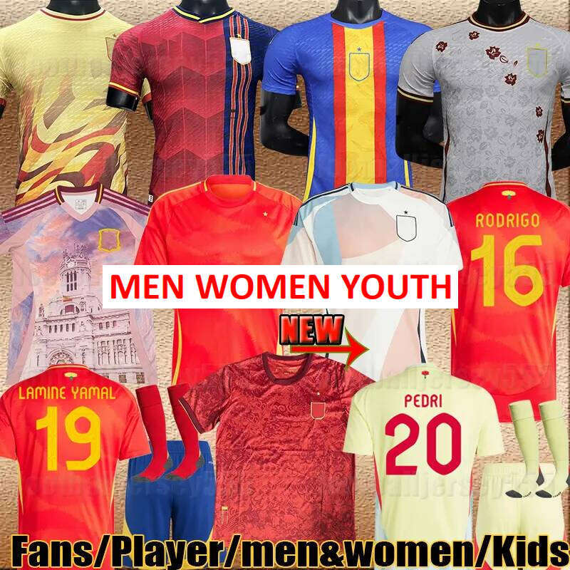 24 25 Euro Spain soccer jerseys ANSU FATI GERARD espagne GAVI CUBARSI 2025 RODRIGO Spanish Player spanien YAMAL football shirts NEW women kids kit camiseta