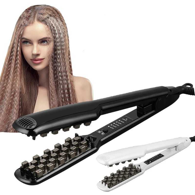 Hair Straightener Styling Crimping Perm Pliers Flat Iron Negative Ion Corn And Wave Hair Straightener Electric Fluffy Hair IronT251129