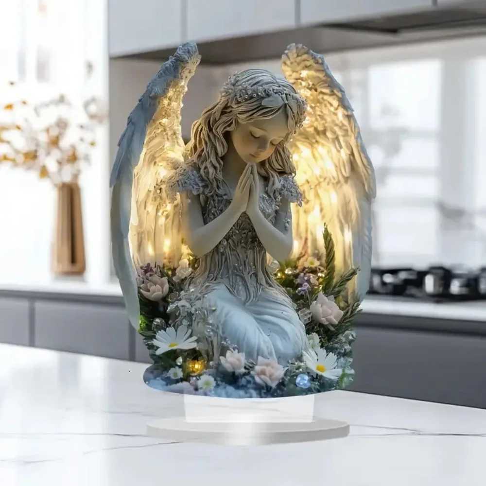 Radiant Praying Angel Statue - A Calming And Warm Desktop Decoration The Perfect Gift For Your He Off Or Cafe Decor H251129