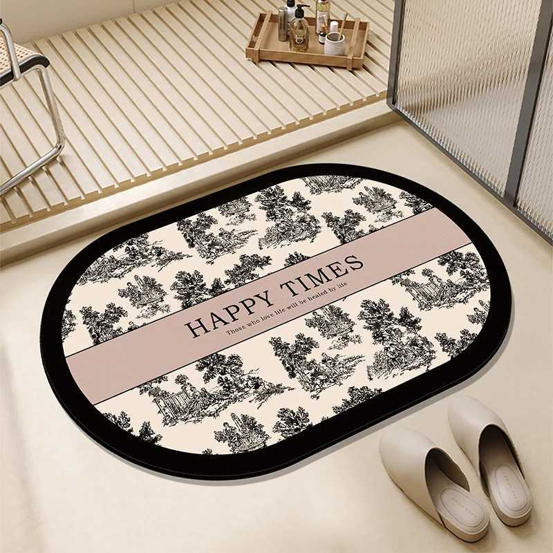 light luxury diat d floor mat bathro toilet door water absorption non-slip foot mat entry door mat H251129