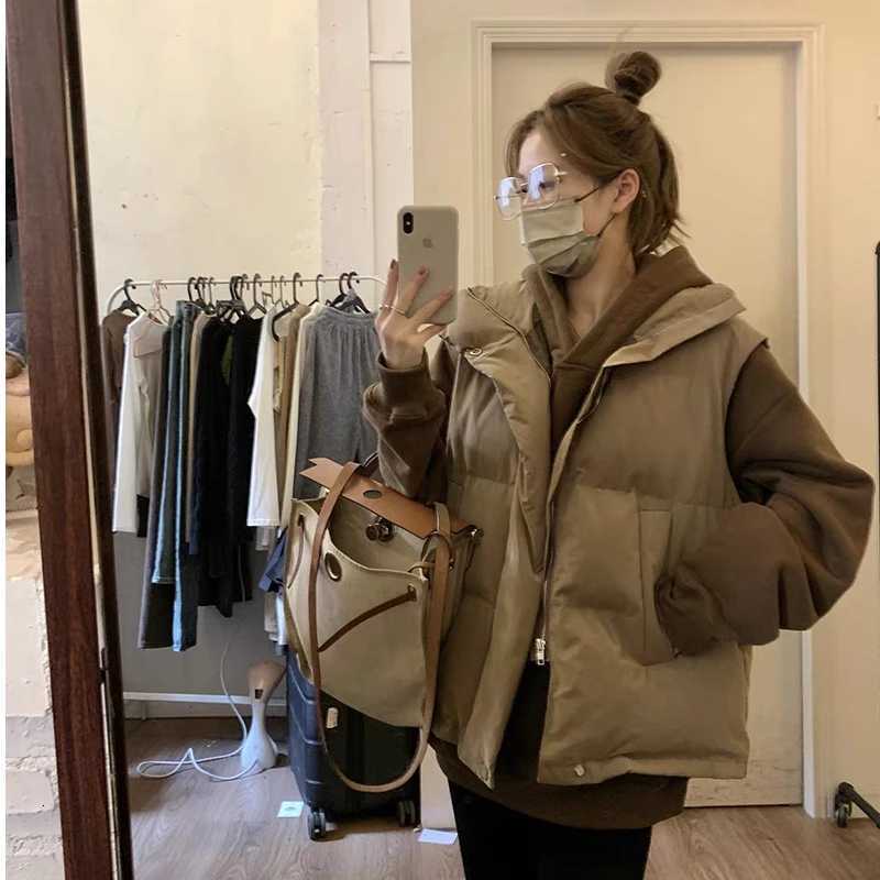 Vests Women Loose Casual Streetwear Keep Warm Autumn Winter Coats Outwear Pockets Sleeveless Fashion Design Zipper MinimalistT251129