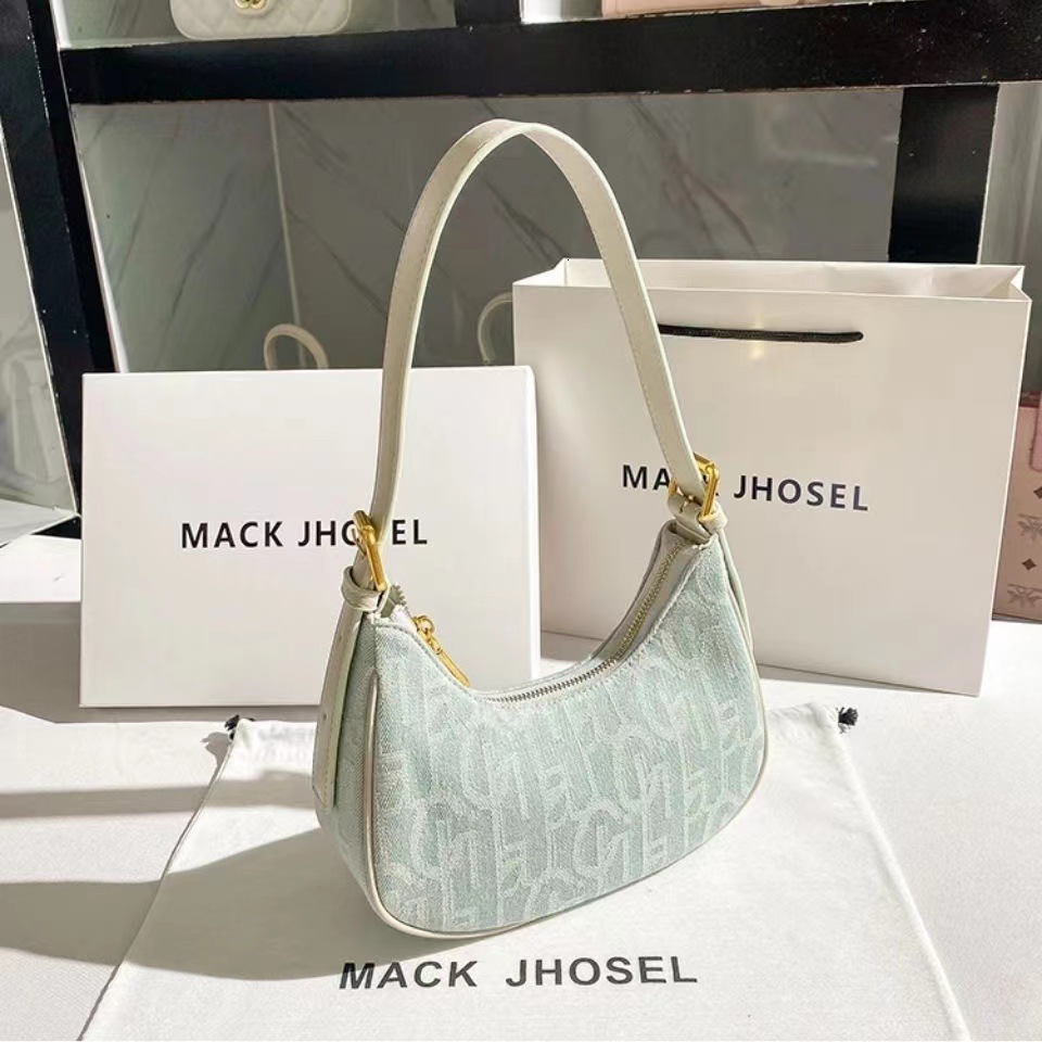 2025 New Designer Bag Hong Kong Kjhosel PU Niche Canvas Stick Underarm For Women's Autumn And Summer New Shoulder