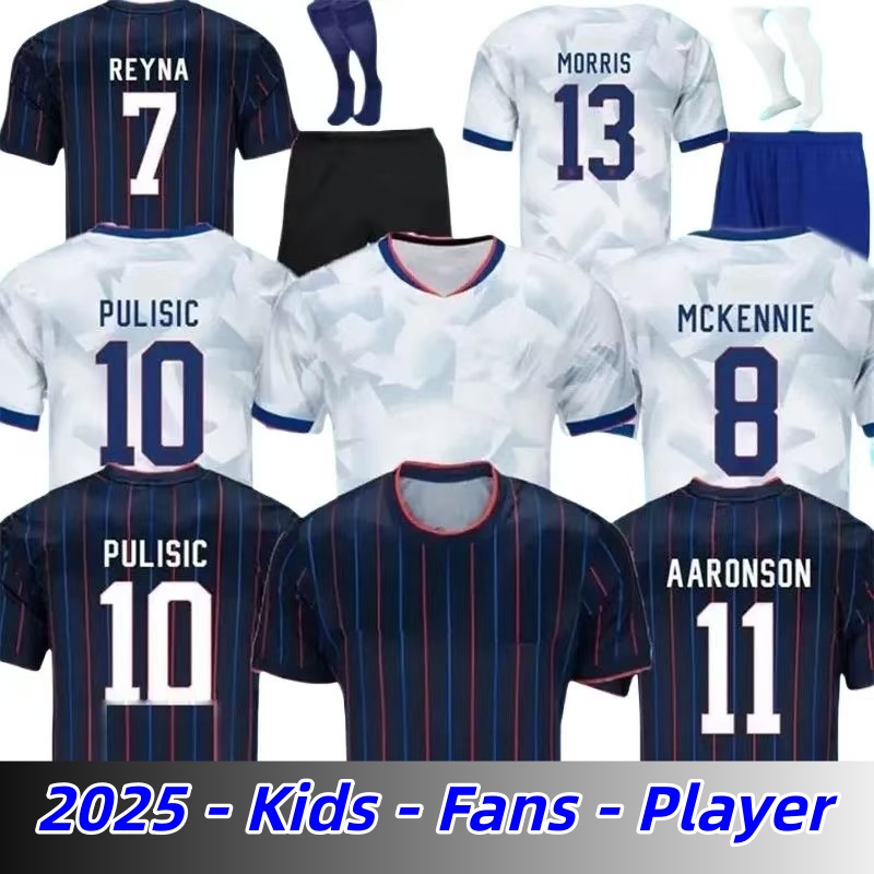 2025 2026 PULISIC UsaS Soccer Jerseys REYNA AARONSON WEAH ACOSTA McKENNIE 25 26 Maillot De Futol FERREIRA DEST MORGAN Us A Football Shirt RAPINOE DUNN USWNT Men Kids