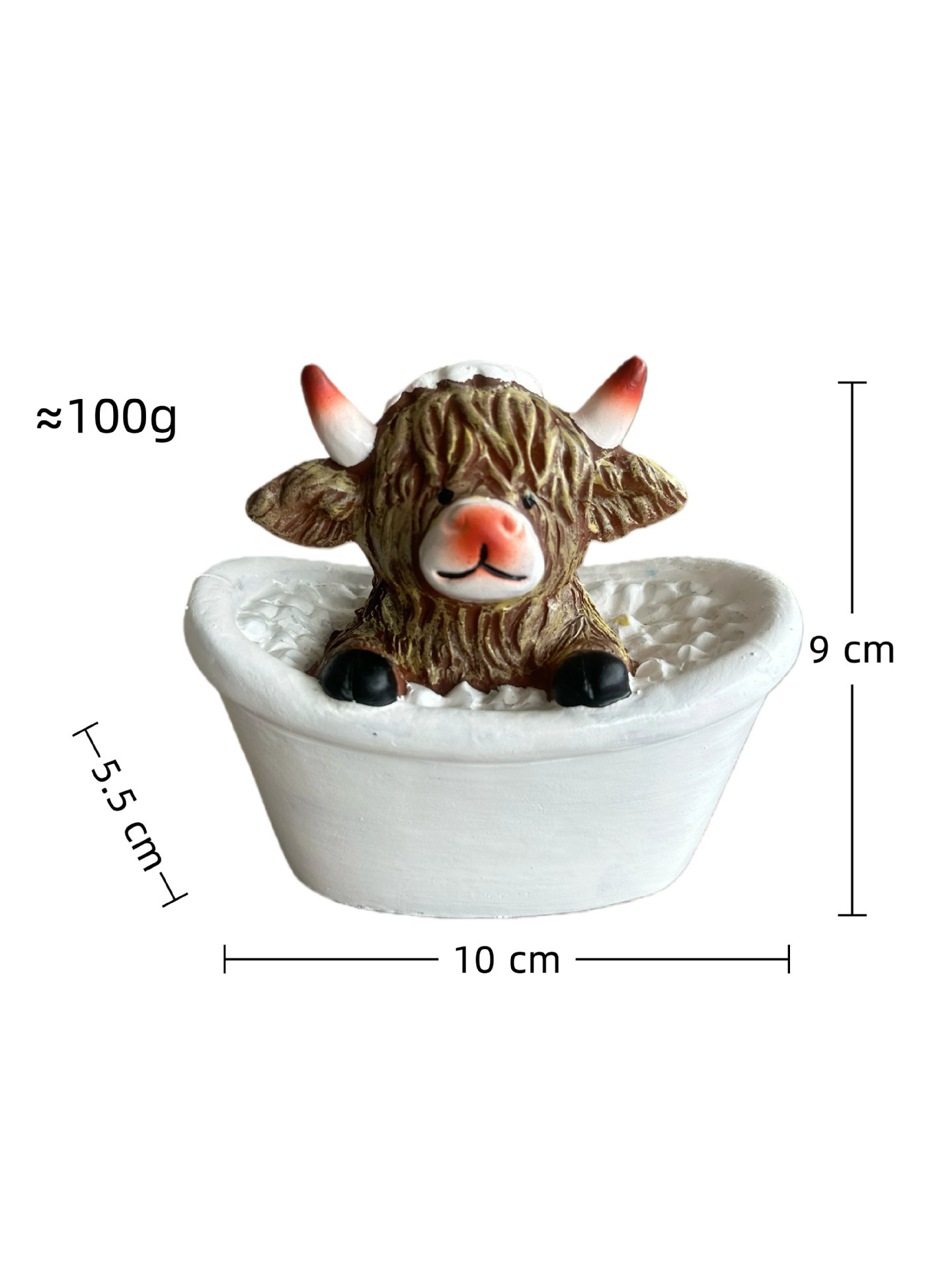 New Highland Cow Bathroom Creative Decoration Home Desktop Resin Crafts Statues Festival Gifts